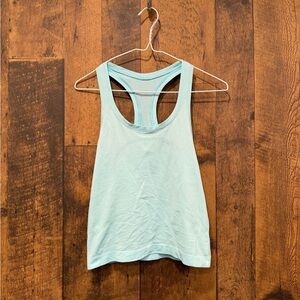 Lululemon swiftly tech Light Blue Racerback Tank Top size 4 race length EUC